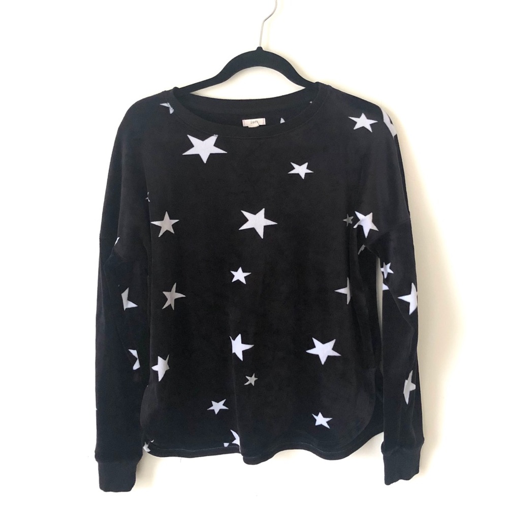 Black Star Print Women’s Lounge Pants & Top Set - Picture 3 of 6